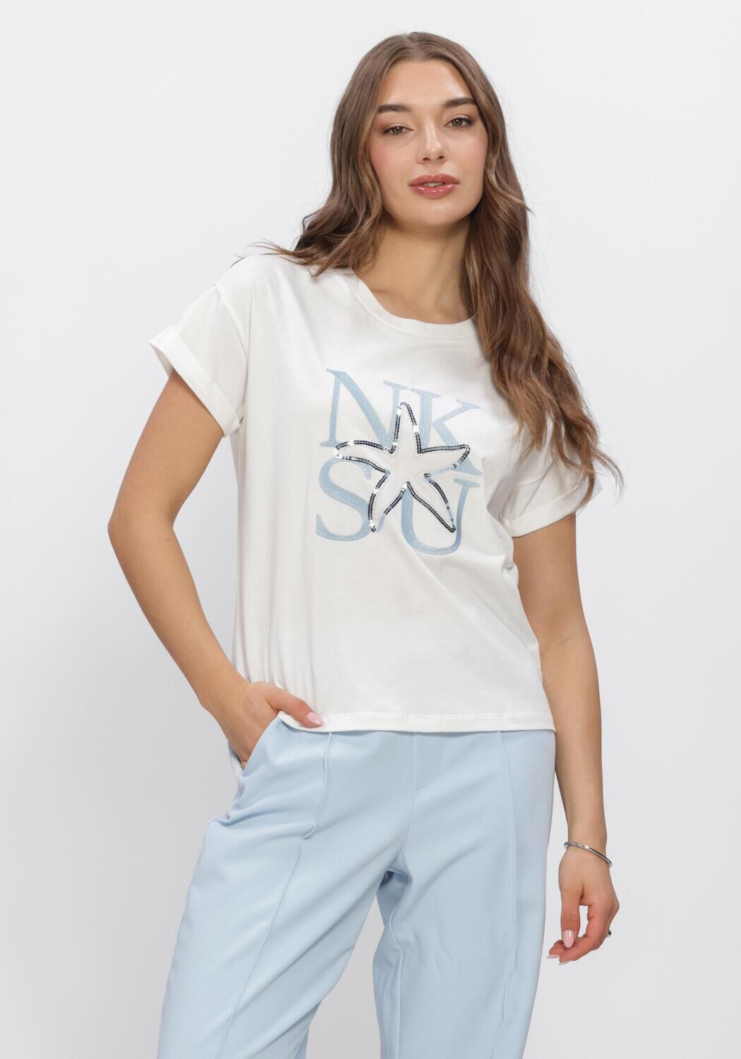 NUKUS T-shirt CLAIRE SHIRT en blanc - large