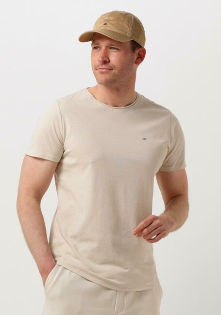 TOMMY JEANS T-shirt TJM XSLIM JASPE C NECK en beige - large