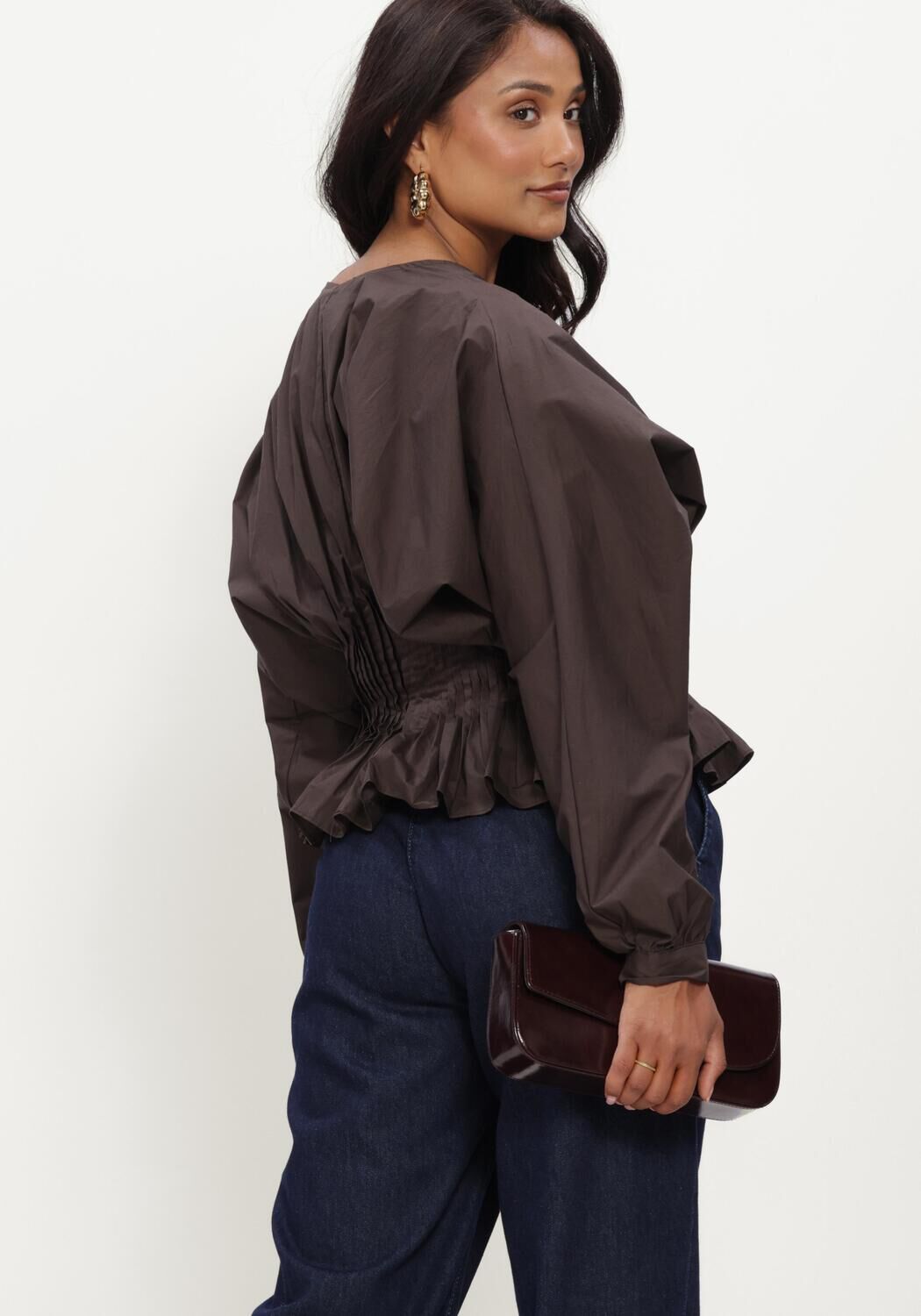 Bruine COPENHAGEN MUSE  CMPOPLIN-BLOUSE - large