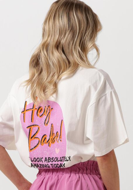 Witte YDENCE T-shirt T-SHIRT HEY BABE - large