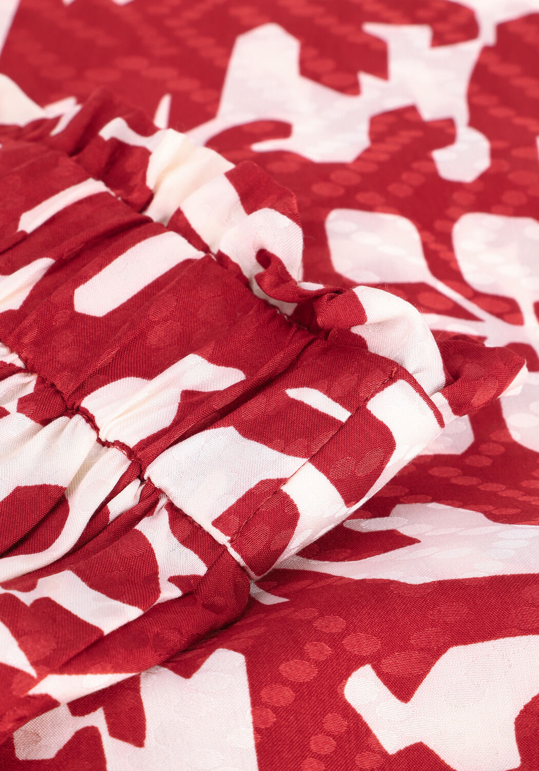 IDANO Pantalon large JULES en rouge - large