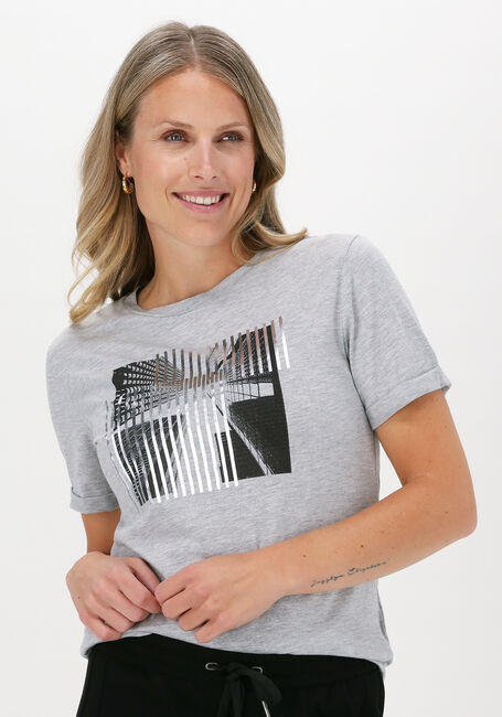 SUMMUM T-shirt TEE SKYSCRAPER ARTWORK COTTON en gris - large