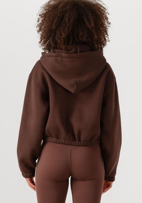 THE LOLA CLUB Chandail MAYA ZIP THROUGH HOODIE en marron - large