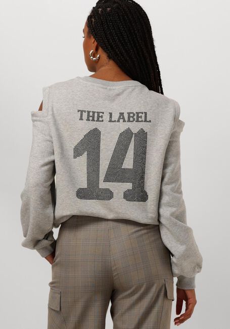 ALIX THE LABEL Pull LADIES KNITTED CUT OUT SWEATER en gris - large