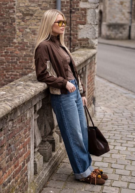 ROSEMUNDE Haut BOSTON TURTLENECK W/ LUREX en marron - large