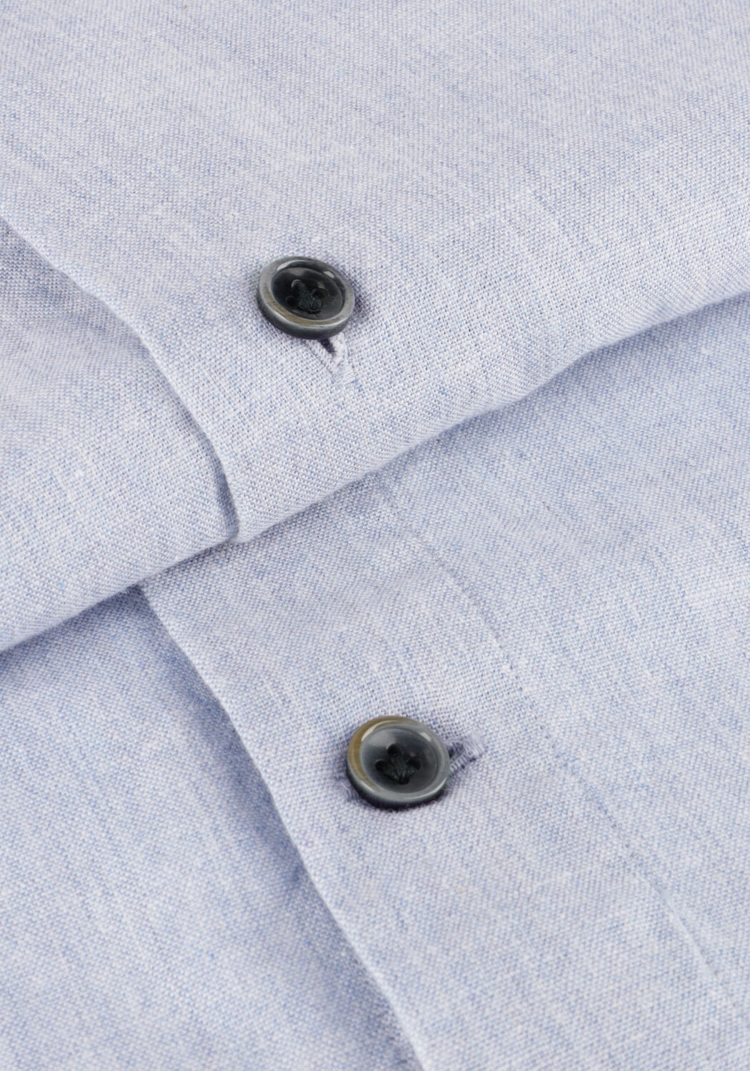 Lichtblauwe PROFUOMO Klassiek overhemd SHIRT X-CUTAWAY SC SF COTTON LINEN - large