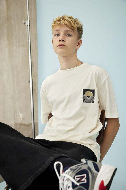Ecru HOUND  T-shirt TEE S/S - large