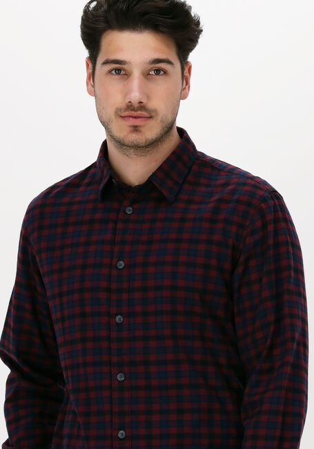 Bordeaux SELECTED MEN Casual overhemd SLHSLIMISAC SHIRT LS CHECK W C - large