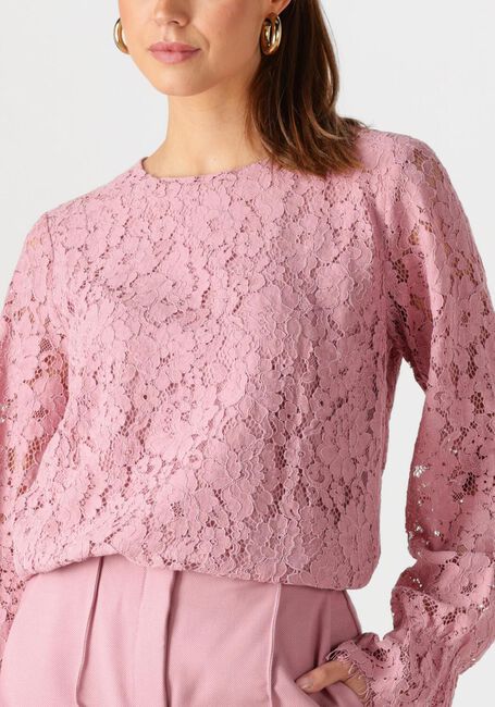Y.A.S. Haut YASPERLA LS LACE TOP S. NOOS en rose - large