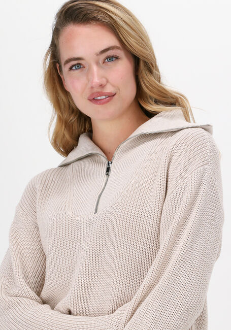 ANOTHER LABEL Pull DARA KNITTED PULL L/S en beige - large