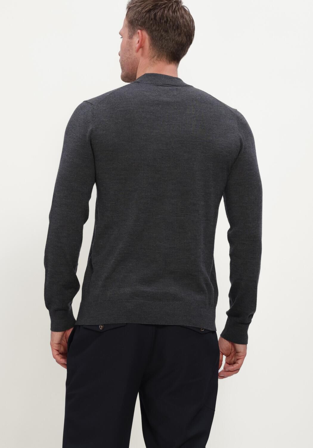 STEFANO LAURAN Pull TURTLE NECK MERINO Gris fonc&eacute; - large