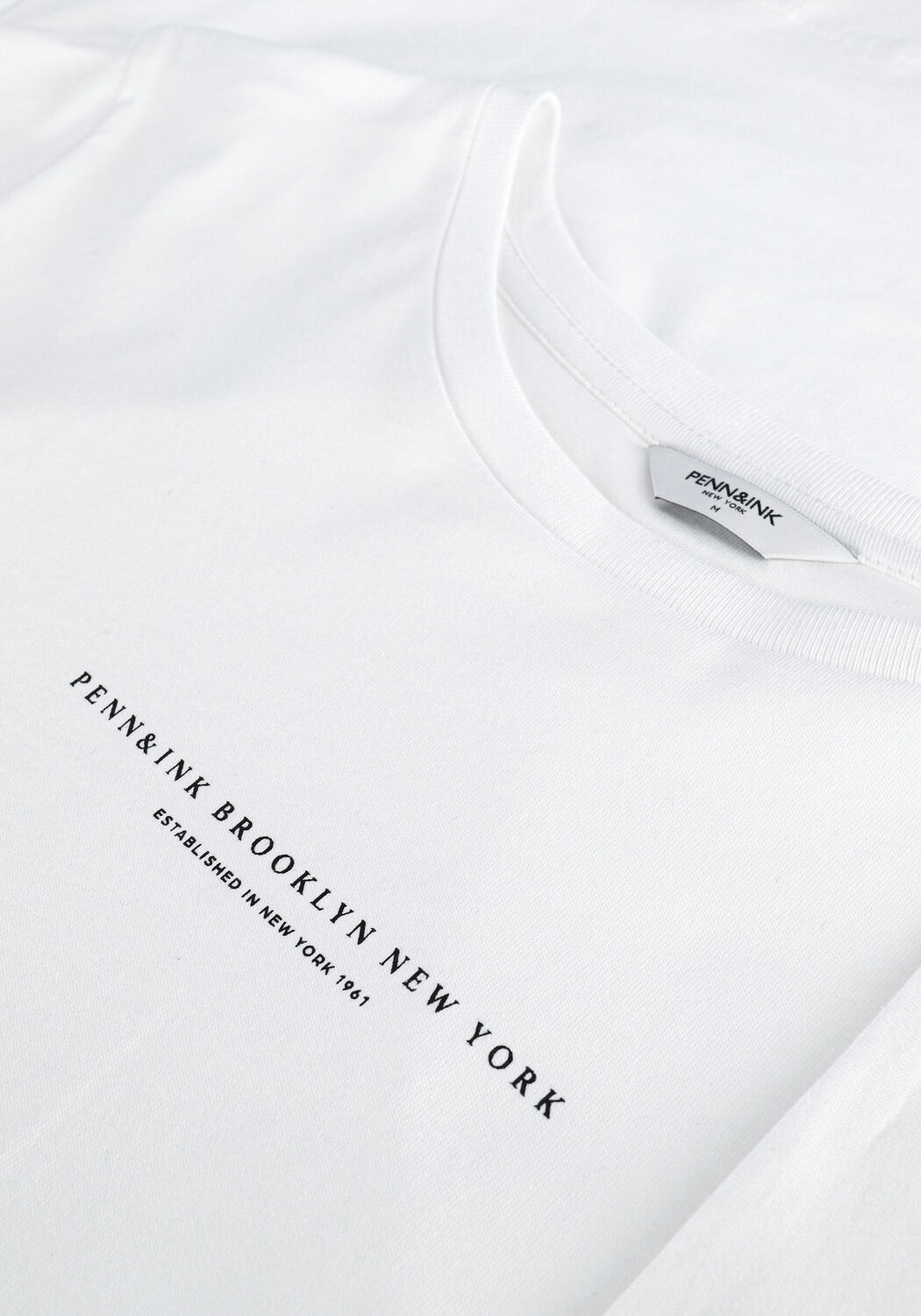 PENN & INK T-shirt T-SHIRT PRINT en blanc - large