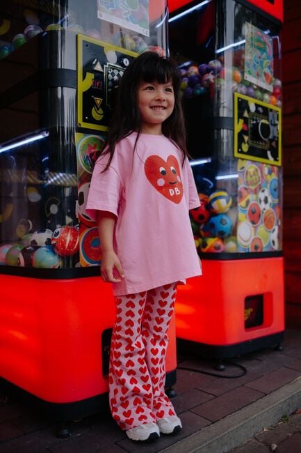 DAILY BRAT Pantalon &eacute;vas&eacute; ADORE FLARED PANTS en rose - large