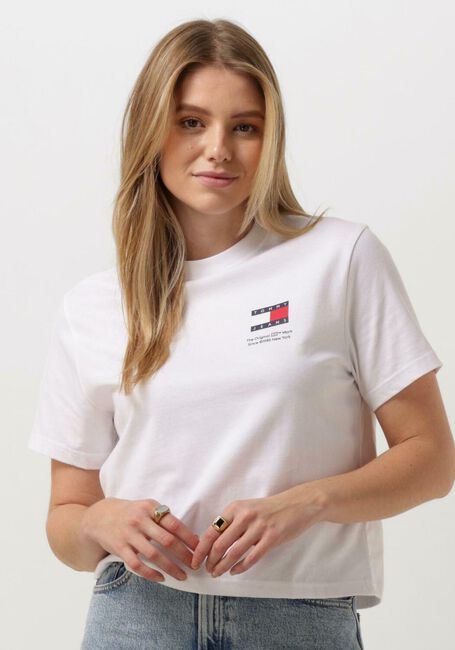 TOMMY JEANS T-shirt TJW BXY GRAPHIC FLAG TEE en blanc - large