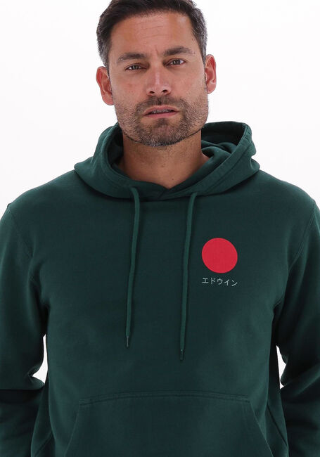 EDWIN Chandail JAPANESE SUN HOODIE SWEAT HEAVY FELPA en vert - large