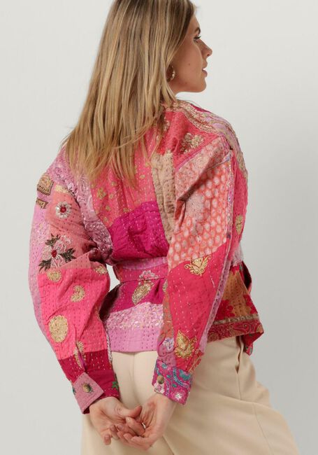 SISSEL EDELBO Kimono AURORA EMBROIDERY PATCHWORK JACKET en rose - large