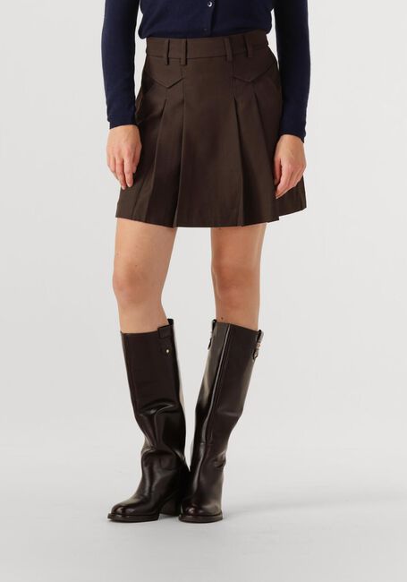 CO'COUTURE Mini-jupe LUNA POCKET PLEAT MINI SKIRT en marron - large