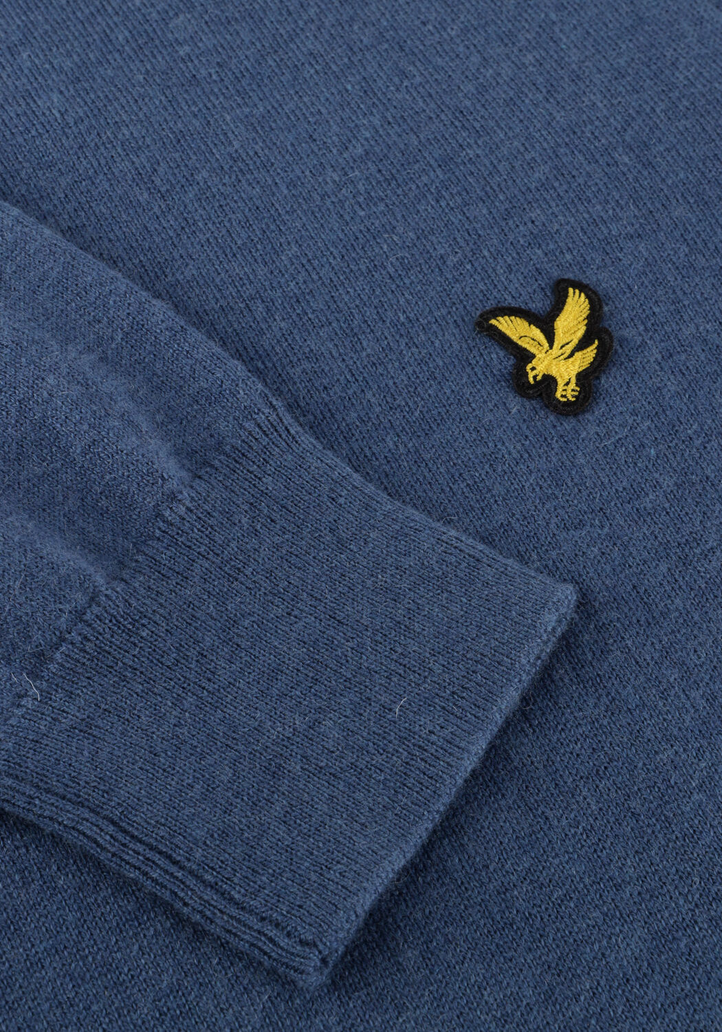 LYLE & SCOTT Pull COTTON MERINO QUARTER ZIP JUMPER en bleu - large