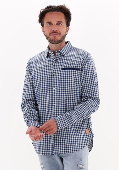 SCOTCH & SODA Chemise décontracté INDIGO YARN-DYED CHECKED SHIRT en bleu - large