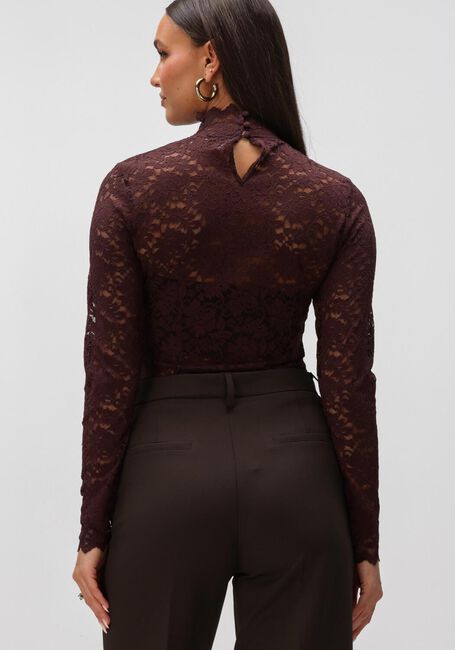 NEO NOIR Haut LIZA LACEFLOWER BLOUSE Bordeaux - large