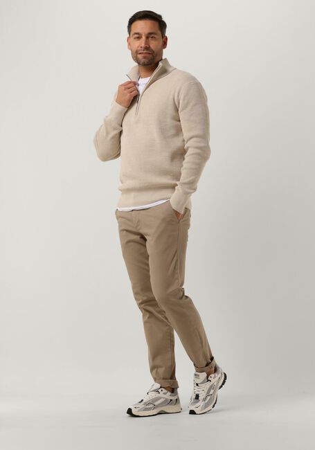 Gebroken wit SELECTED MEN Trui SLHRODNEY LS HIGH NECK HALF ZIP - large