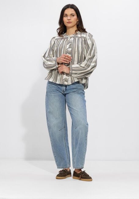 Zilveren SUMMUM  BLOUSE SILVER STRIPE - large