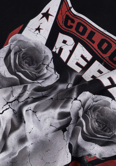 COLOURFUL REBEL T-shirt BURNING ROSES BOXY TEE en noir - large