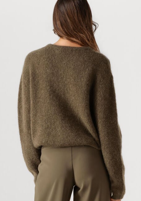 Olijf STUDIO ANNELOES Vest BIBI MOHAIR CARDIGAN - large