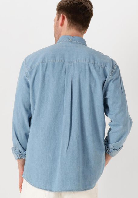 Lichtblauwe FORÉT Casual overhemd HORNET CHAMBRAY SHIRT - large