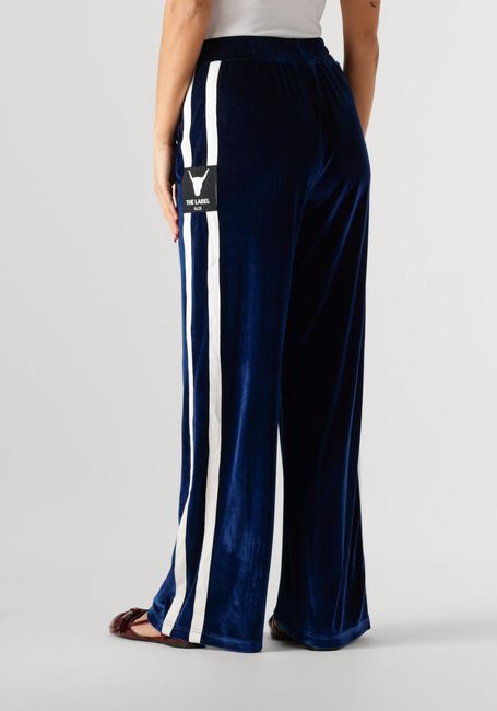ALIX THE LABEL Pantalon large LADIES WOVEN VELVET SPORTY PANTS en bleu - large