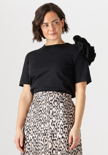 JANSEN AMSTERDAM T-shirt ROXY T-SHIRT CO 105 SHORT SLV FLOWER DETAIL en noir - large
