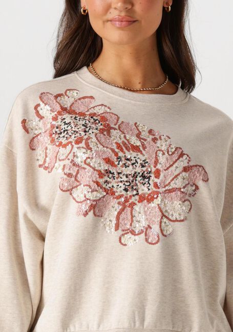 SUMMUM Chandail LONGSLEEVE EMBELLISHED SWEATSHIRT en beige - large