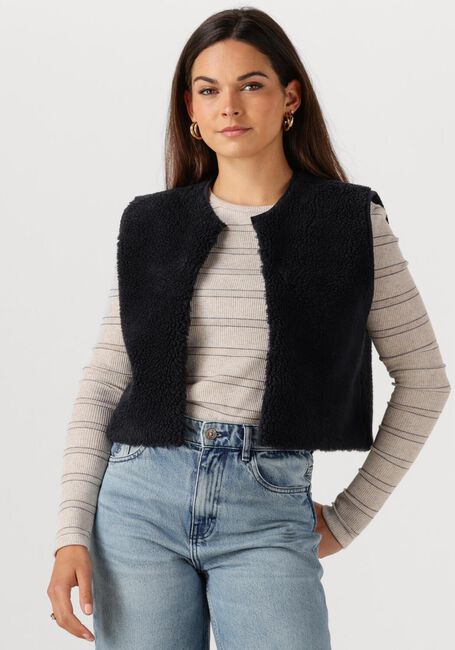 Zwarte BY-BAR Gilet WOLLY MIDNIGHT GILET - large