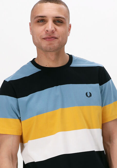 FRED PERRY T-shirt BOLD STRIPE T-SHIRT Bleu foncé - large