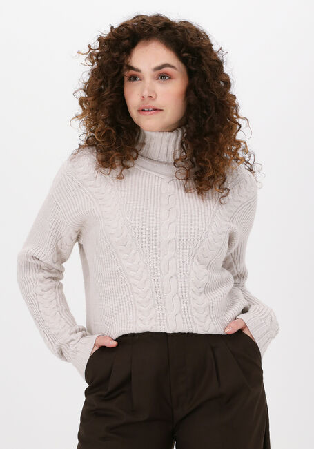 Beige OBJECT Coltrui GREENE LS KNIT PULLOVER - large