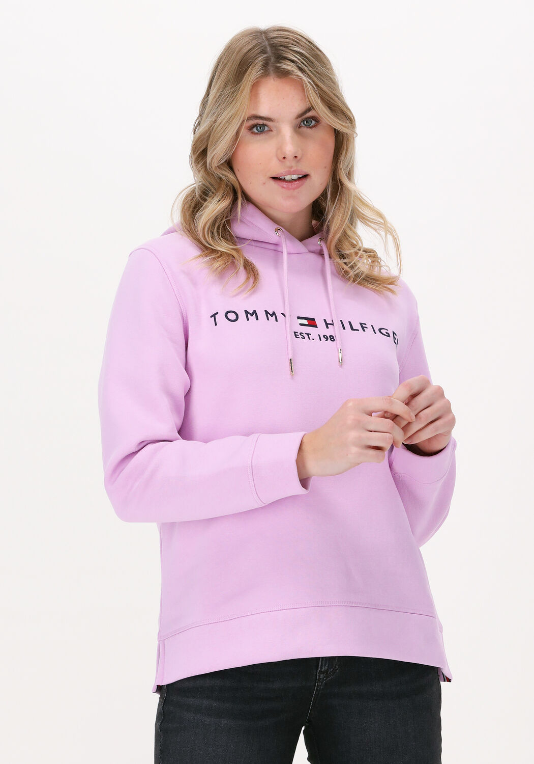 Lila TOMMY HILFIGER Sweater REGULAR HILFIGER HOODIE Omoda