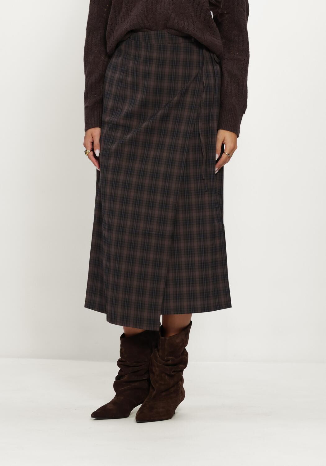 Bruine OBJECT Midirok OBJSOLEY REESE RE LONG WRAP SKIRT - large