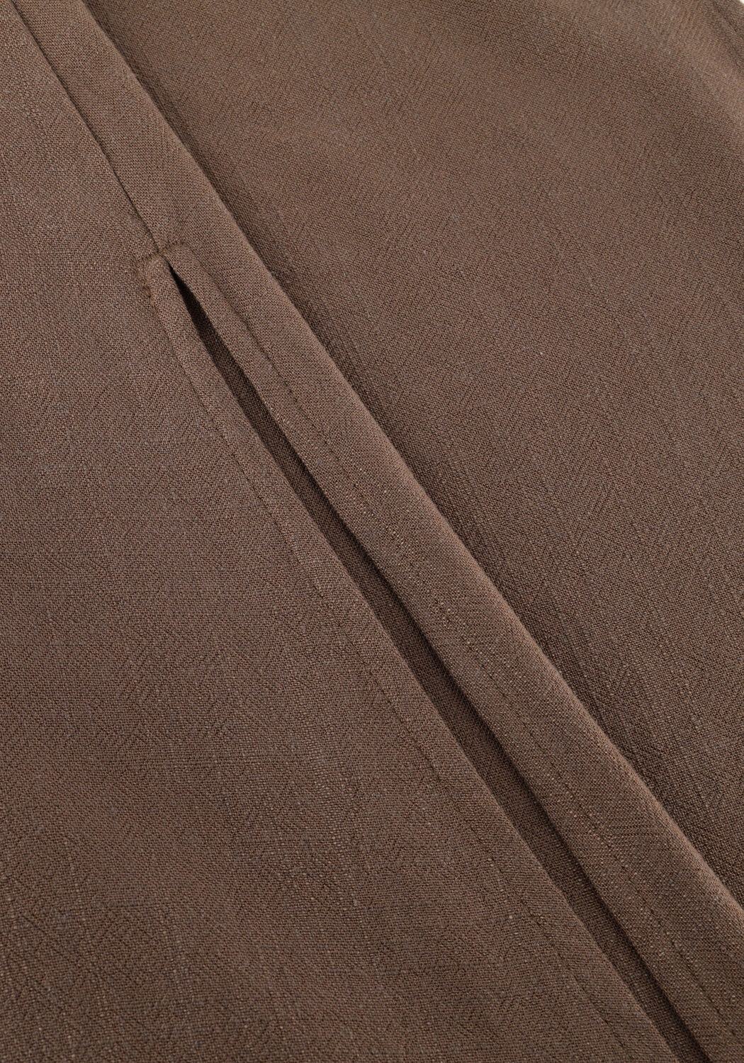 Bruine SELECTED WOMEN Maxirok SLFVIVA HW ANKLE LINEN BLEND SKIRT - large