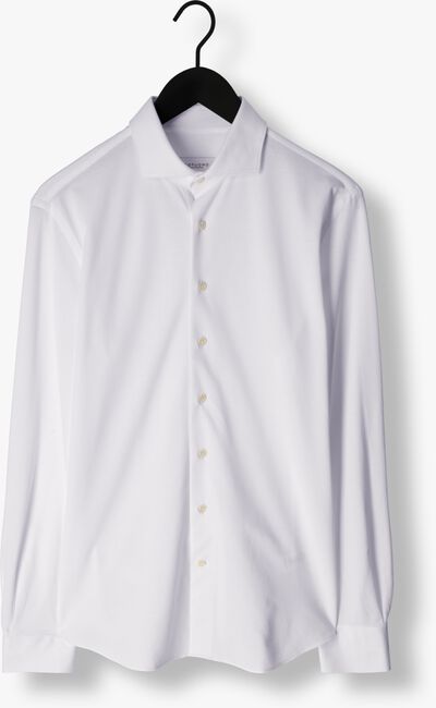 Witte PROFUOMO Klassiek overhemd KNITTED SHIRT - large