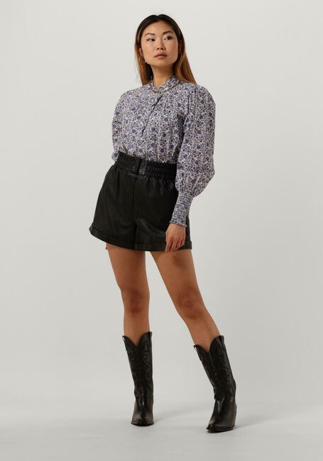 Blauwe NEO NOIR  KARINA BOTANICAL BLOUSE - large