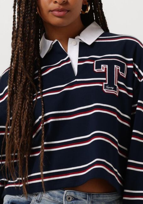 Blauwe TOMMY JEANS Tops & T-shirts TJW LETTERMAN STRIPE - large