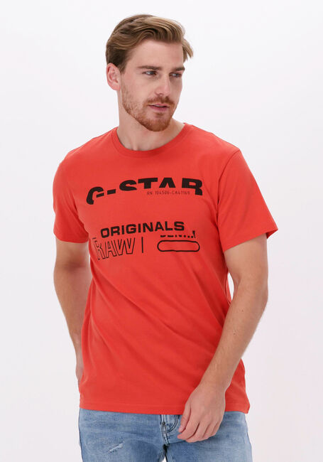 Oranje G-STAR RAW T-shirt ORIGINALS R T - large