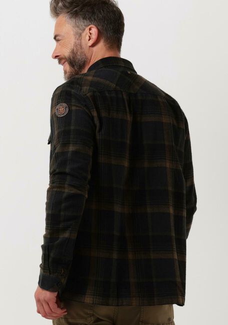 PME LEGEND Chemise décontracté LONG SLEEVE SHIRT COTTON YARN DYED CHECK en noir - large