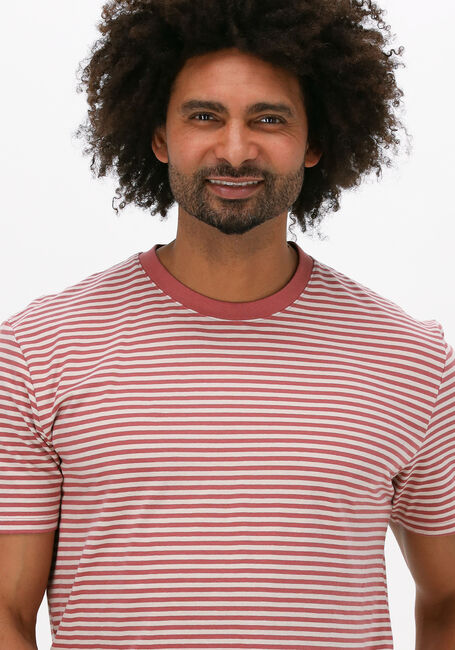 Rode SELECTED MEN T-shirt SLHRELAXBUTCH STRIPE SS O-NECK - large