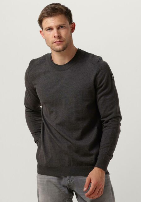 VANGUARD Pull CREWNECK COTTON SLUB en gris - large