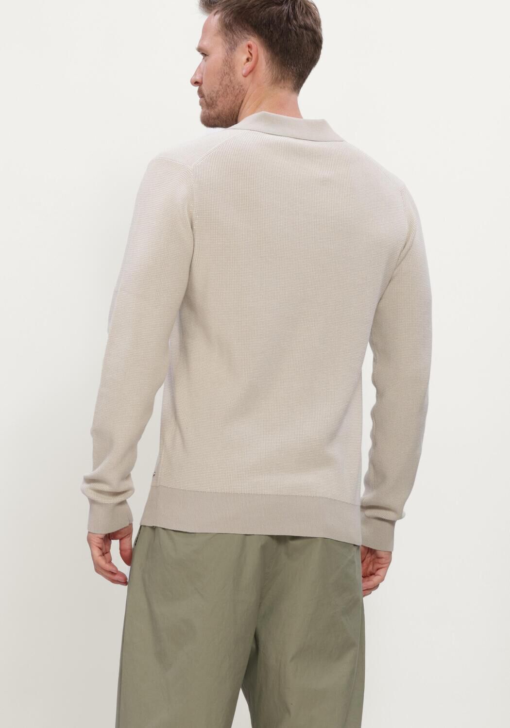Beige DSTREZZED Polo DS_SAHA KNIT - large