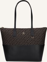 TOMMY HILFIGER TH JACQUARD TOTE Sac bandoulière en noir TOMMY HILFIGER TH JACQUARD TOTE Sac bandoulière en noir - medium