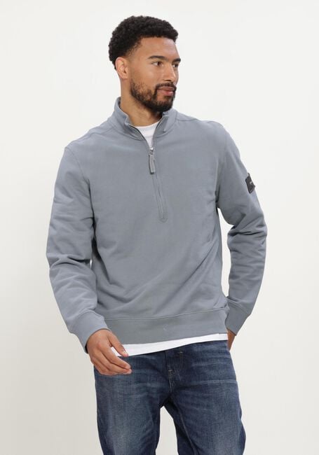 Grijze CALVIN KLEIN Coltrui LS EU 350TERRY BADGE QTR ZIP - large