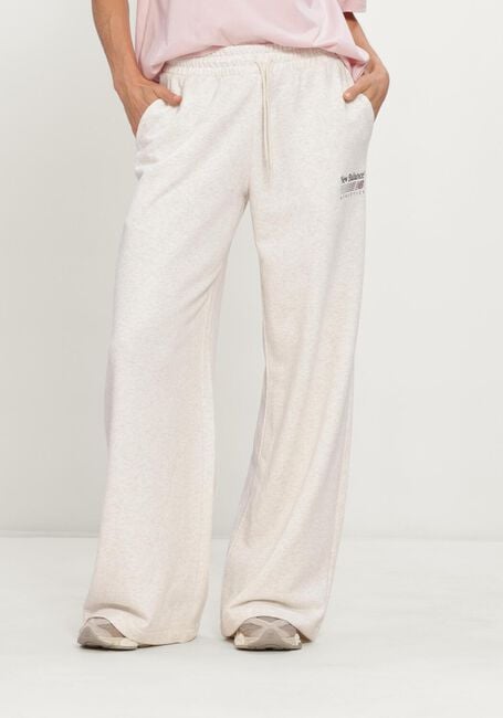 Gebroken wit NEW BALANCE Wijde broek TRACKSIDE FRENCH TERRY PANT - large