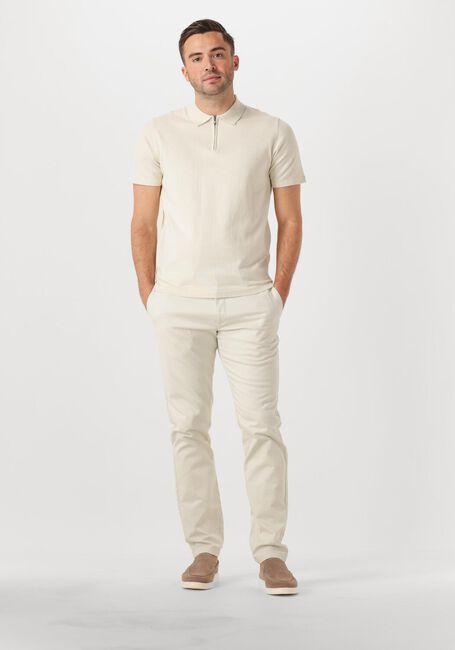 DSTREZZED Polo DORIAN ZIP POLO Crème - large